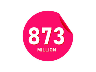 873 million texts on the white background