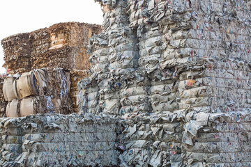 Fototapeta premium Paper pile and piece of cardboard