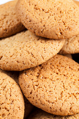 round cookies made from wheat and oat flour