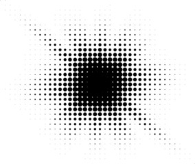 Burst Halftone light effect. glowing light burst. abstract grunge halftone dots background.