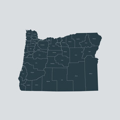 map of Oregon