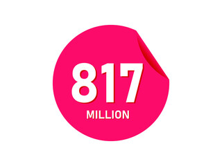 817 million texts on the white background
