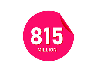 815 million texts on the white background