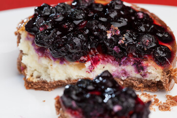 chocolate tartlet stuffed with fresh blueberries
