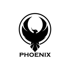 phoenix animal design logo vector