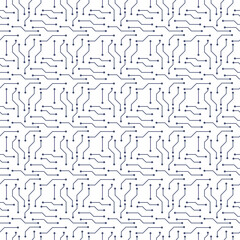 Seamless pattern Circuits design background for wallpaper, wrapping, paper, fabric. Vector illustration.