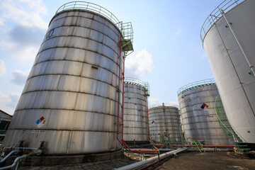 Chemical industry with fuel storage tank