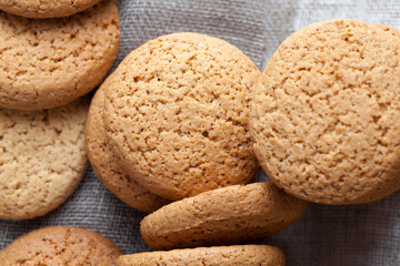 cookies baked with oatmeal and wheat flour