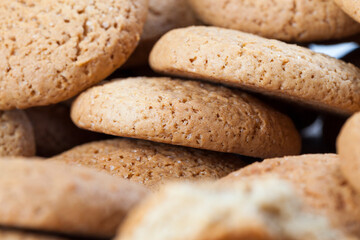 cookies baked with oatmeal and wheat flour