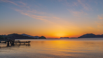 笠戸島　夕日　山口県