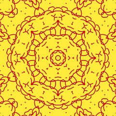 Yellow floral pattern illustration design.
