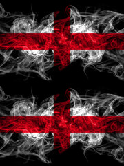 Flag of England, English and England, English countries with smoky effect