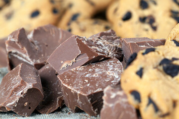 large chunks of sweet chocolate