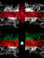 Flag of England, English and United States of America, America, US, USA, American, Denison, Texas countries with smoky effect