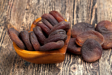 natural dried apricots in the sunlight