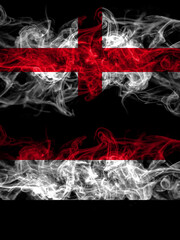 Flag of England, English and Yemen, Yemeni countries with smoky effect