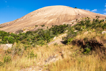 Fototapeta na wymiar Sibebe mountain near Mbabane, the capital city of Swaziland, Eswatini