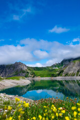 Fototapeta premium alpin scenery next to the Lünersee (Vorarlberg, Austria)