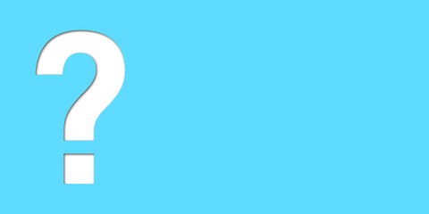 large question mark vector symbol on white background isolated. question sign