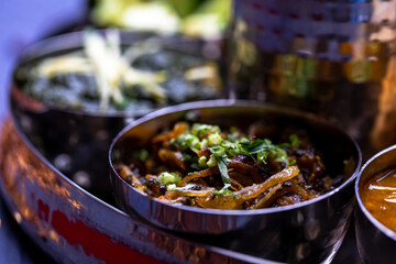 Indian food fried bitter melon