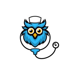logo design doctor owl vector