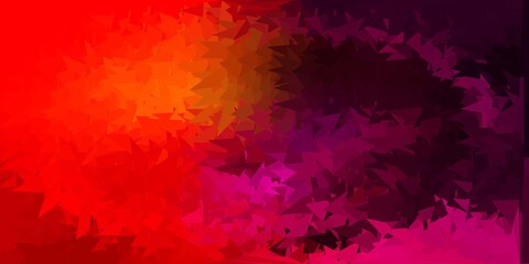 Light pink, yellow vector polygonal backdrop.