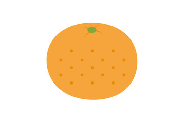 シンプルでかわいいミカンのベクターイラスト