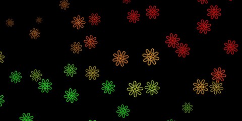 Dark Green, Red vector template with abstract forms.