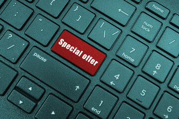 Special offer button on laptop keyboard