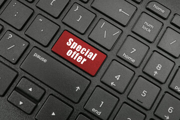 Special offer key on computer keyboard	