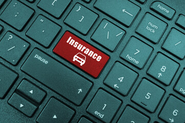 Keyboard with insurance for car button