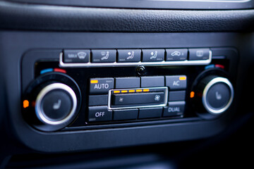 climate control with setting the temperature in the car. buttons and controls