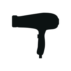 barber hair dryer icon on white background