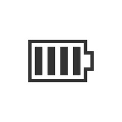 Full battery icon isolated on white background. Power symbol modern, simple, vector, icon for website design, mobile app, ui. Vector Illustration