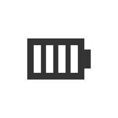 Full battery icon isolated on white background. Power symbol modern, simple, vector, icon for website design, mobile app, ui. Vector Illustration
