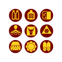 Soviet gastronomy store icons