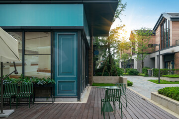 Shopping streets empty streets and shops