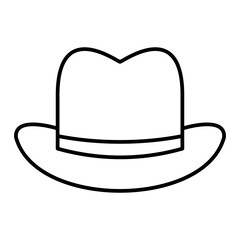 Vector Hat Outline Icon Design