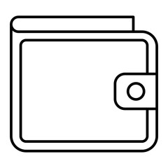 Vector Wallet Outline Icon Design