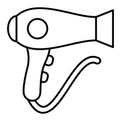 Vector Hair Dryer Outline Icon Design