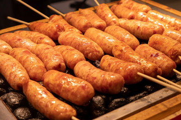 Delicious pebble roast pork sausage