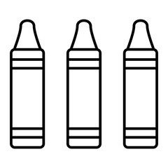 Vector Crayons  Outline Icon Design
