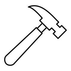 Vector Hammer  Outline Icon Design