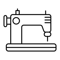 Vector Sewing Machine  Outline Icon Design