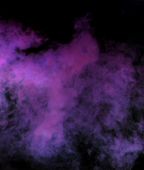 Obraz na płótnie Canvas Purple smoke on a black background.