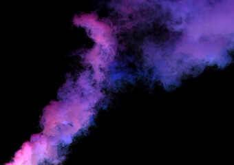Purple smoke on a black background.