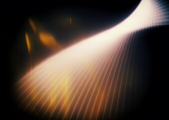 抽象的な金色の波形の光線