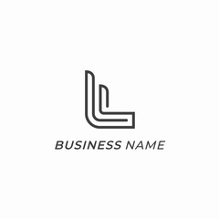 Obraz premium design logo creative letter L and letter F