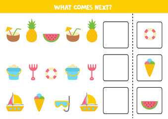 What comes next game with cute summer elements.
