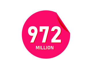 972 million texts on the white background
